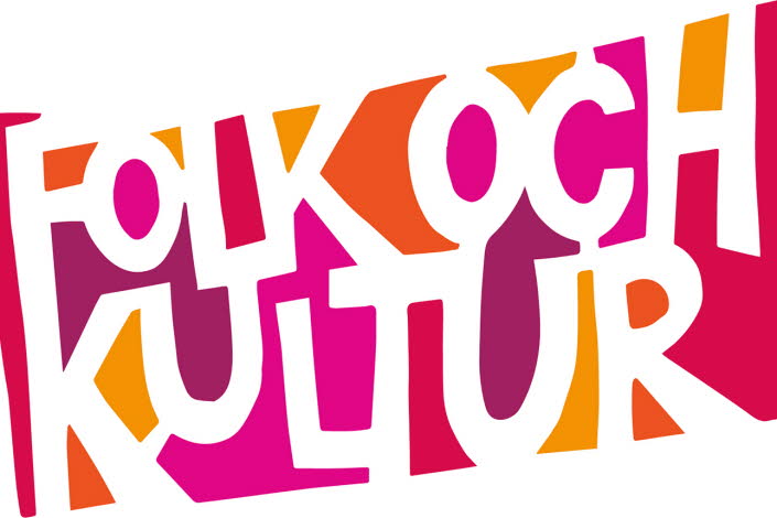 Färgglad diagonal logotyp med versalerna FOLK OCH KULTUR.