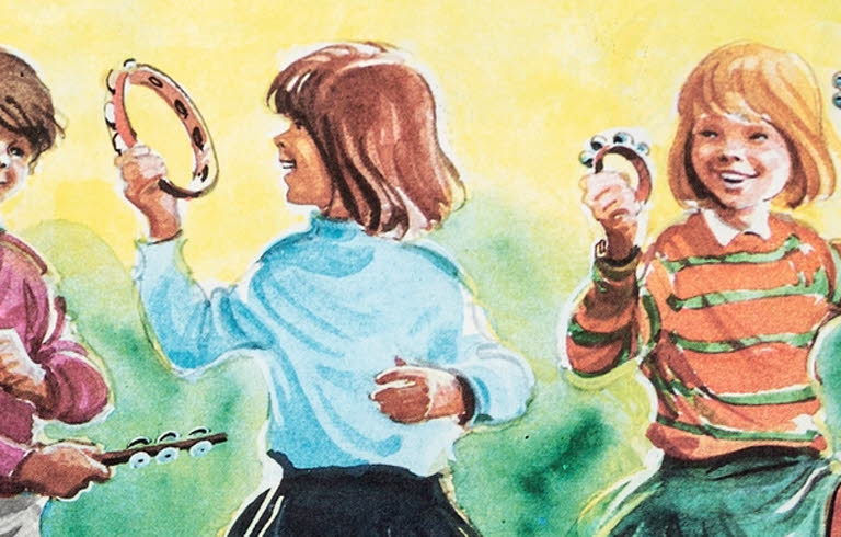 musicerande och dansande barn