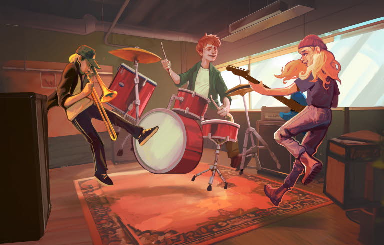 Repeterande band.