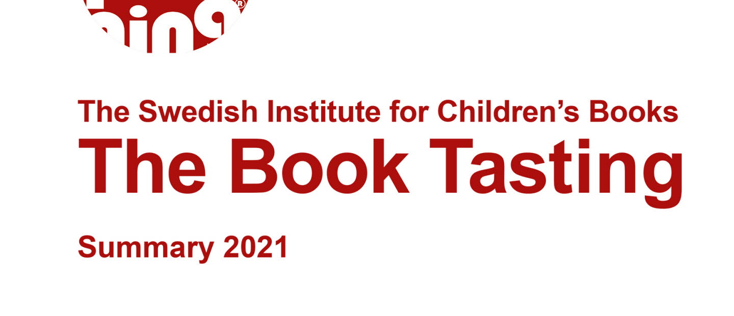Cover, The Book Tasting Summary 2021, text in red on white background.  