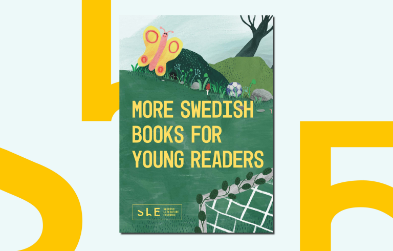 Cover, illustration picturing a butterfly and a green garden. 