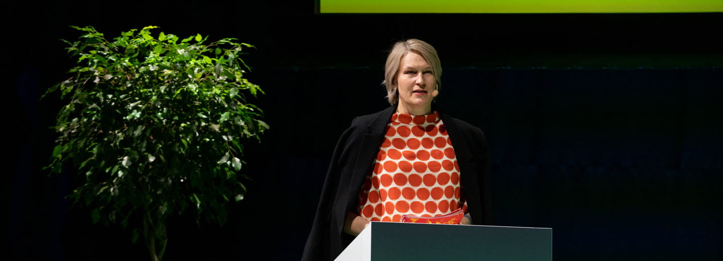 Kajsa Ravin pratar på World Summit