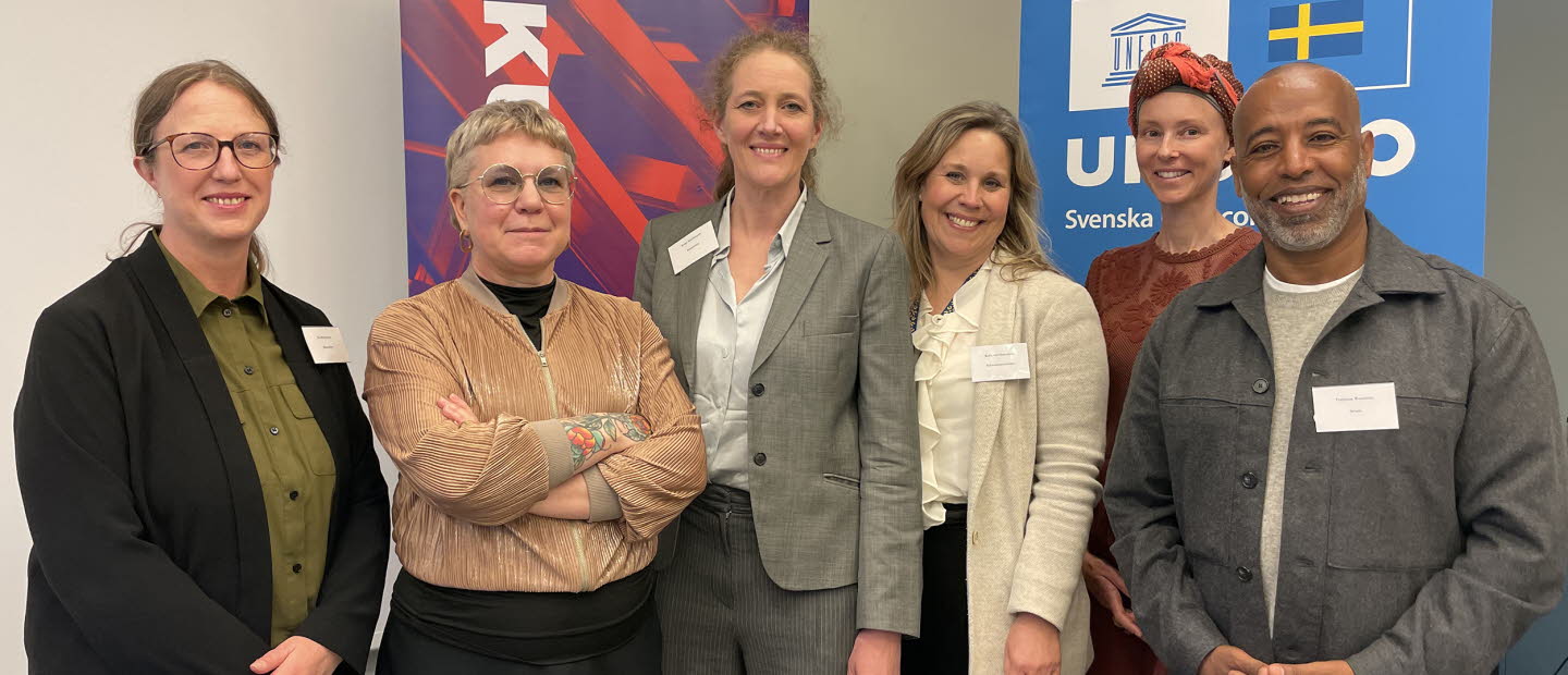 Gruppbild, från vänster: Elin Rosenström, Sara Edström, Bongi MacDermott, Karin von Hedenberg, Ellen Lekka, Teshome Wondimu.