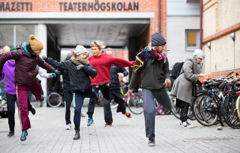 The workshop ReAct organised by Dansalliansen at Danscentrum. Photo: Håkan Larsson.