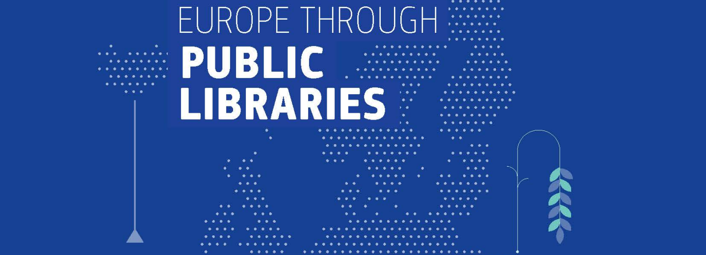 Omslag, EU-rapport. Vit text på blå bakgrund och illustrationer av en trädgårdsarbetare och två hantverkare, i bakgrunden skymtas böcker.