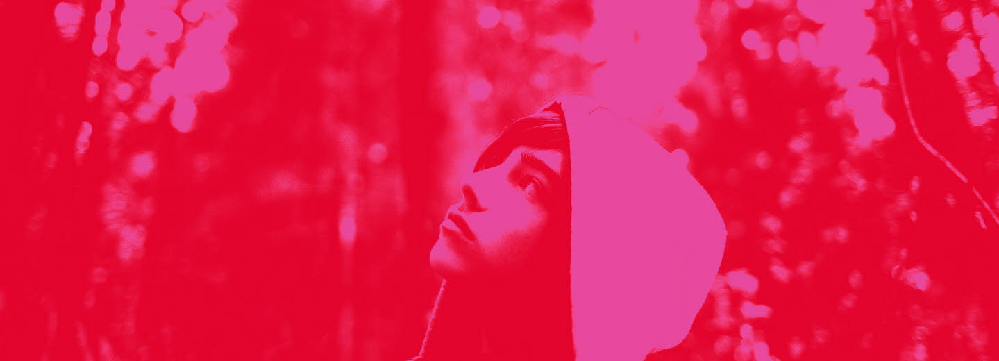 Omslag Statistikrapport Rosa bild på en pojke i en skog