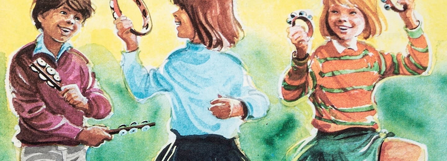 musicerande och dansande barn