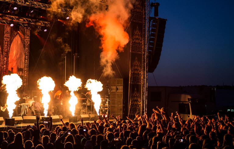 Konsert på Gefle  Metal  Festival, en musikfestival inom metal och hårdrock. Foto: Gefle Metal Festival.