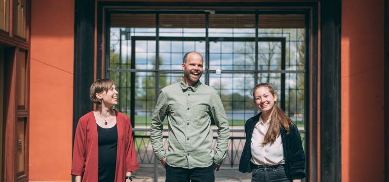 Sara Jane, Olof Göthlin och Tove Klang från Scenbruket. Foto: Maria Jansson.