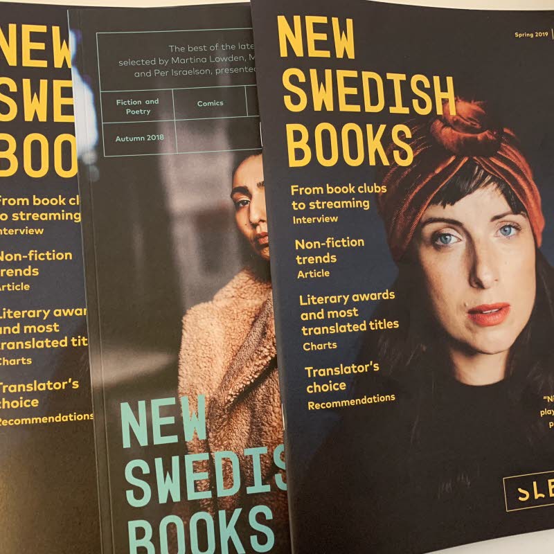 Nina Wähä on the cover of New Swedish Books Spring 2019