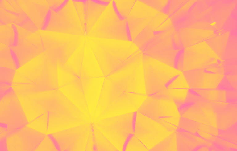 Generisk bild: Kalejdoskoplikt mönster i gult och rosa.