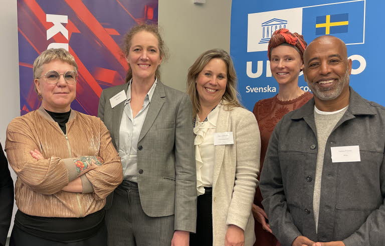 Gruppbild, från vänster: Elin Rosenström, Sara Edström, Bongi MacDermott, Karin von Hedenberg, Ellen Lekka, Teshome Wondimu.