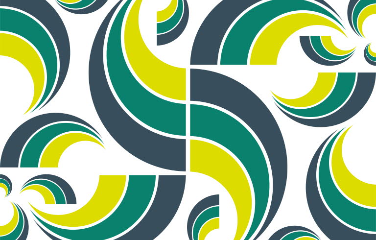 Böljande mönster i tre nyanser av grönt för World Summit on Arts and Culture 2023