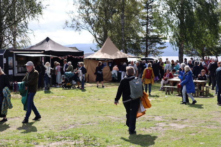Festivalområde utomhus i Ådalen.