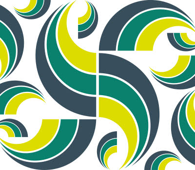 Wavy pattern in three shades of green profiles World Summit on Arts and Culture 2023.