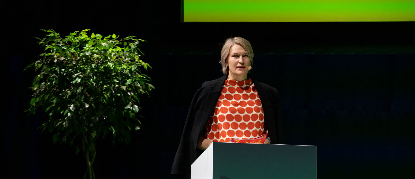 Kajsa Ravin pratar på World Summit