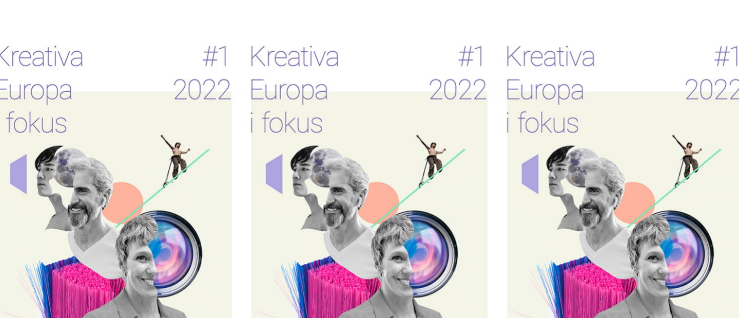 Omslag med texten Kreativa Europa i fokus #1 2022.