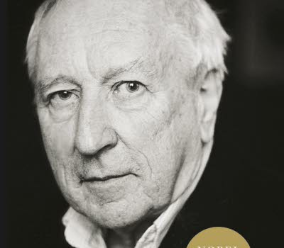 Book cover: A  black and white portrait of a man in a white shirt and black suit.