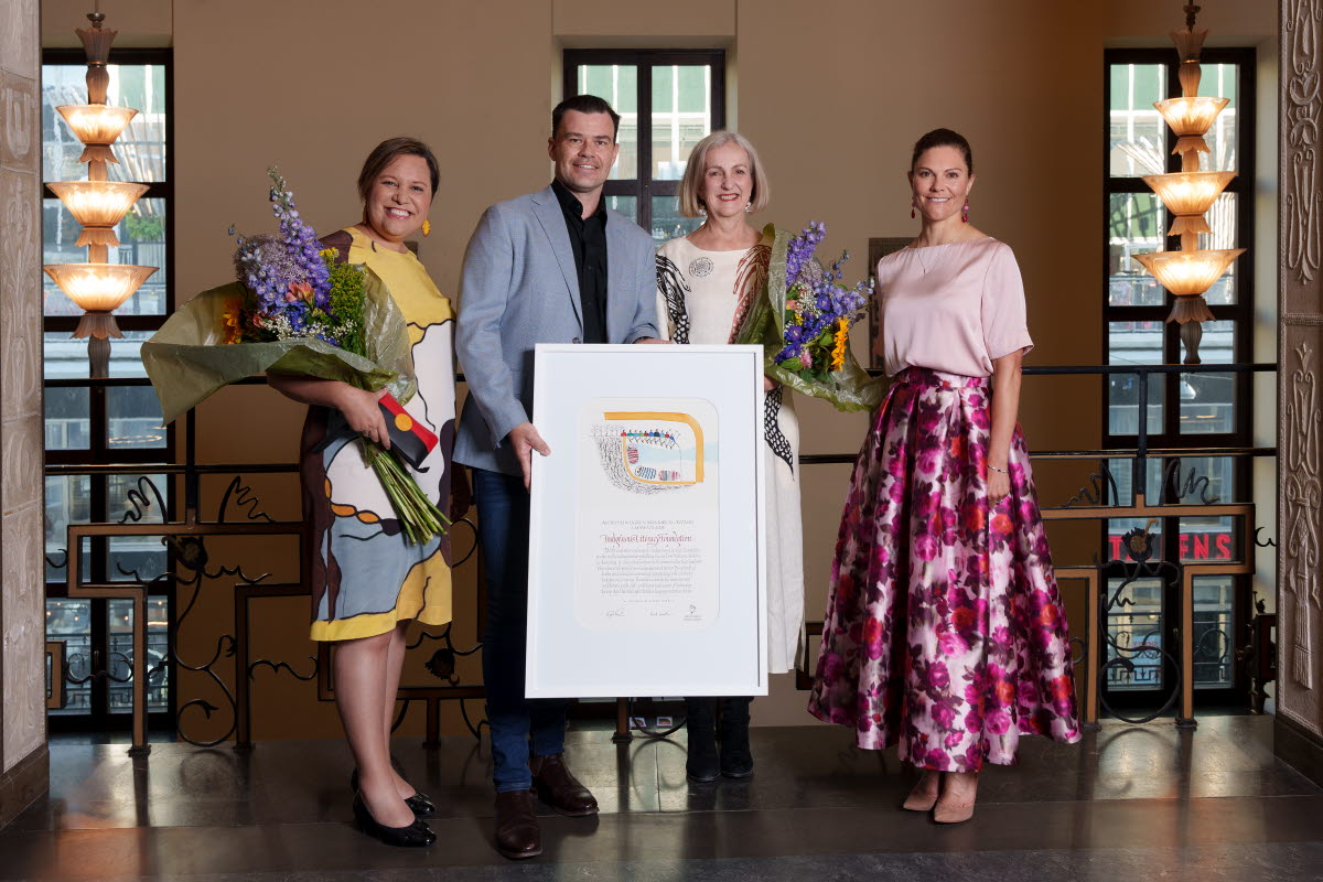 Natalie Ahmat, Ben Bowen and Suzy Wilson from ILF with HRH Crown Princess Victoria