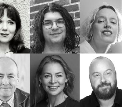 Kollage med paneldeltagare från Kulturrådets seminarier.