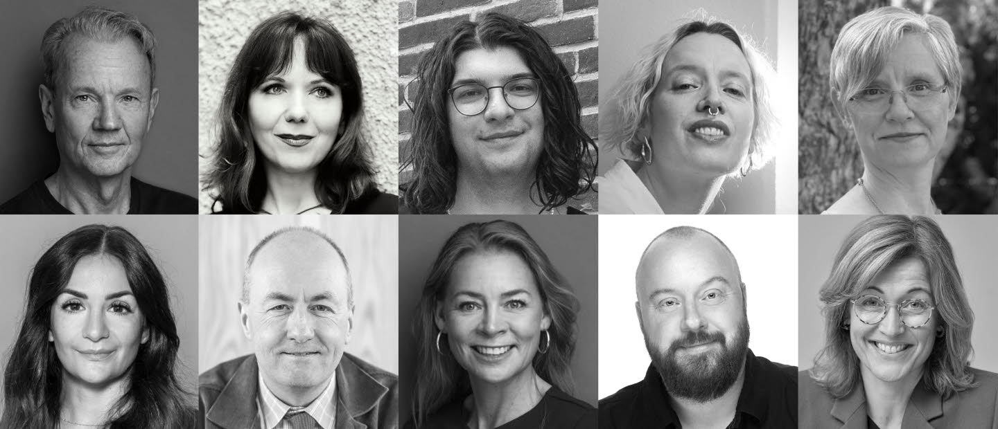 Kollage med paneldeltagare från Kulturrådets seminarier.