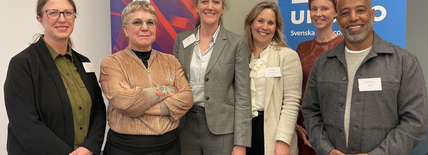 Gruppbild, från vänster: Elin Rosenström, Sara Edström, Bongi MacDermott, Karin von Hedenberg, Ellen Lekka, Teshome Wondimu.