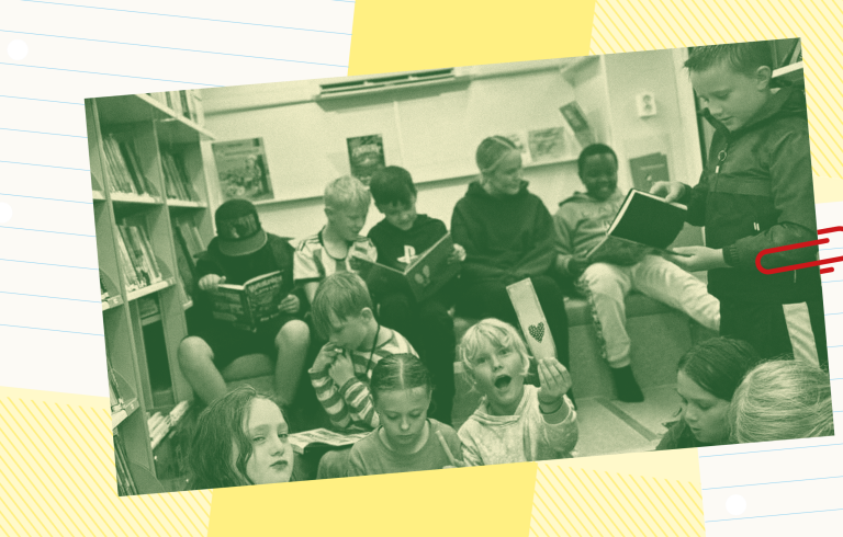 Barn från projektet Läsa äger i Kristinehamn.